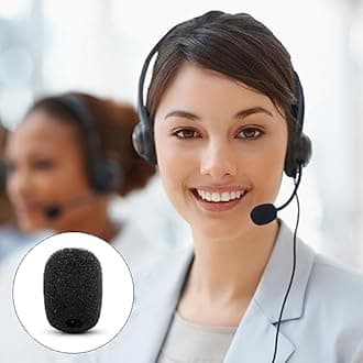 15 Pack Mini Foam Windscreen for Headset Microphone, Mic Foam Covers Mic Pop Filter Mic Protcet Sponge for Lavalier Microphones