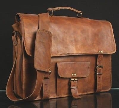 vintage leather messenger bag