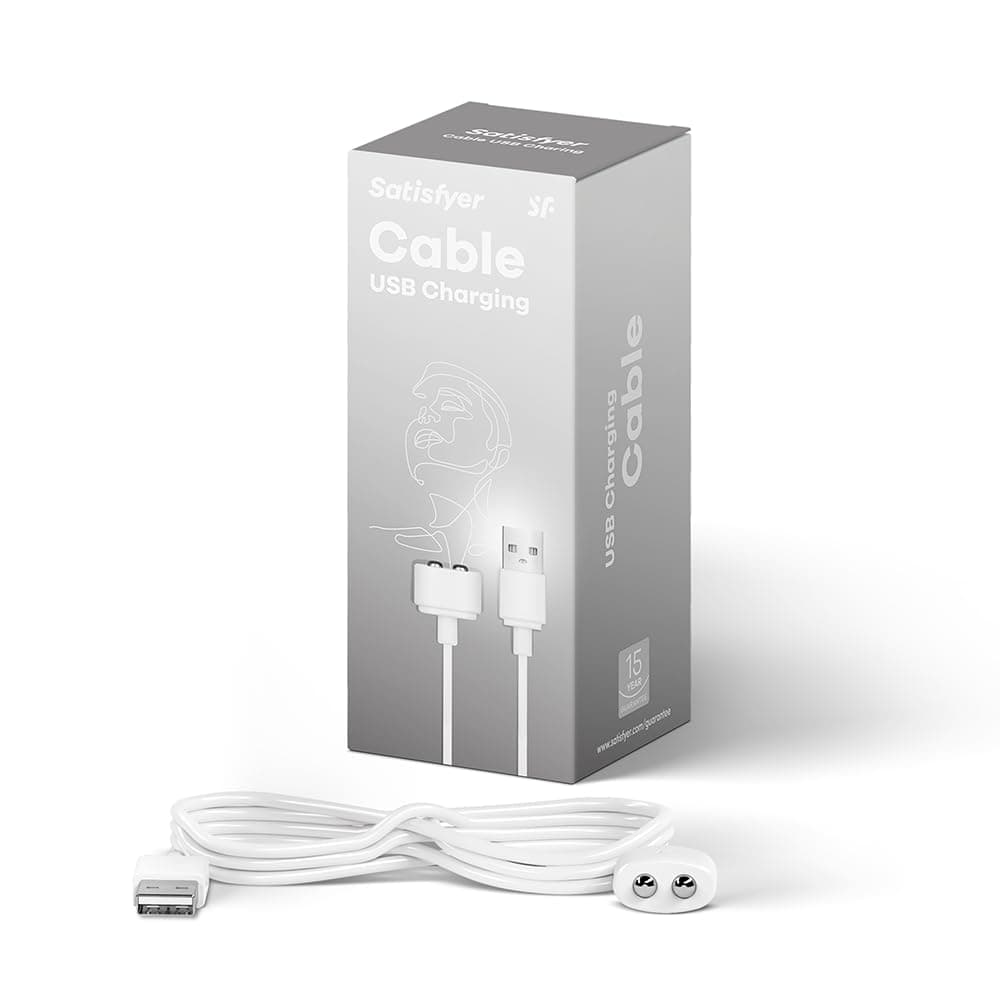 USB Charging Cable, Compatible with Rechargeable Toys (White)