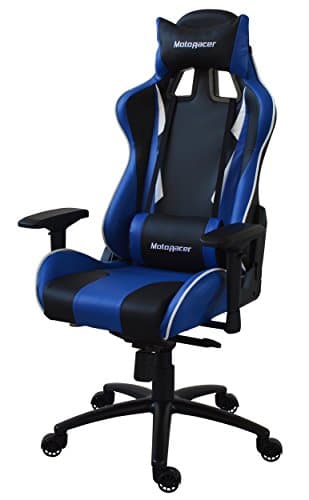 motoracer Gaming Chair Player Edition | Multi-Function Mechanism | Adjustable Height, Seat & Back | Ergonomic Racing Style Chair for Video Games 4D Armrests | (Blue)
