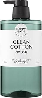 Happy Bath Original Collection Body Wash No 358 Mild PH formula, Clean Cotton (910g 32 oz)
