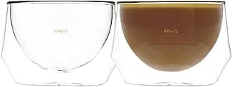 IMAGINE Coffee Cups - Handcrafted Double-Wall Glass Cups (Set of 2, (10oz/300ml) - Perfect for Latte Art & Espresso - Durable Borosilicate Glass - Ideal for Coffee Mugs Lovers - Latte Plus