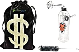 Glass Oil Burner Honey Pipe 5 Inch Included Velvet Pouch & Accessories