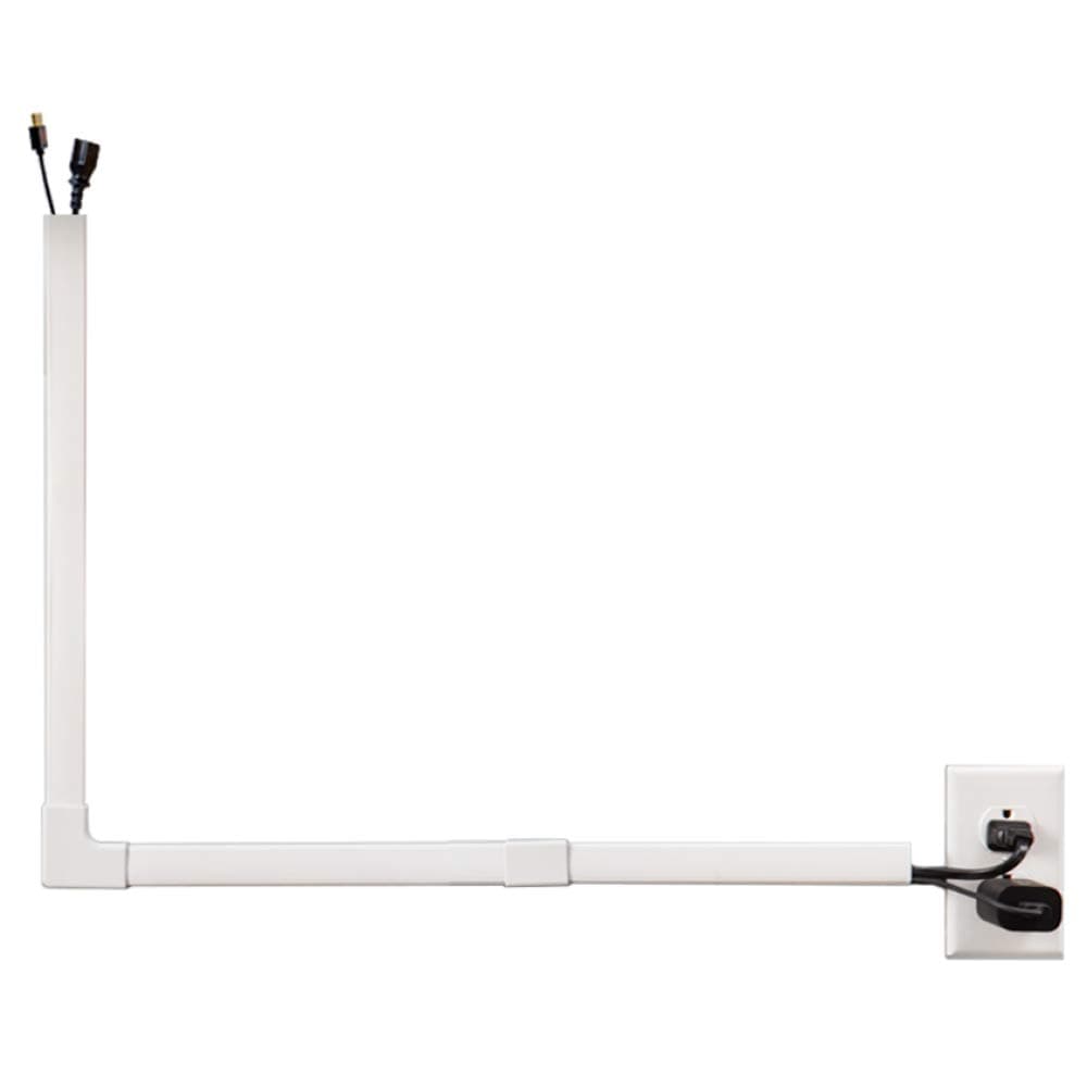 ECHOGEAR on-Wall Customize Easy Peel and Stick Install Cable Raceway Kit for Hiding Up to 4 Cords