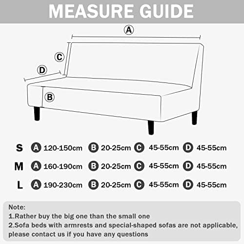 Mateju Armless Sofa Bed Cover, Butterfly Pattern Folding Sofa Bed without Armrests, Non Slip Stretch Futon Slipcover Protector for 2-3 Seater, Washable Couch Bed Slipcovers (Light purple,190-230cm)