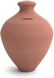 The Green View Gardens Terracotta Coin Saving Pot| Craft Clay Coin Bank | Handicrafted Money Bank, Mitti Ki Gullak, Clay Gullak Coin Saving Box for Kids