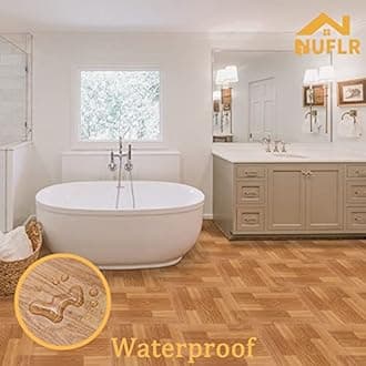 Self Adhesive Floor Planks Tile Vinyl Flooring Peel and Stick Square Wood Effect Floor Tile for Kitchen Living Room Bathroom 30X30cm 20pcs