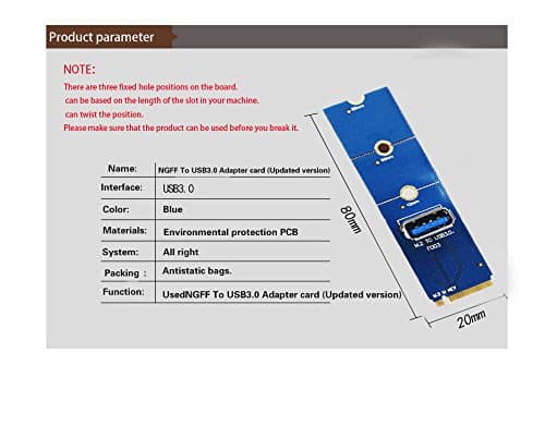 NGFF to USB 3.0 Adapter Card (Updated Version)-2Pack