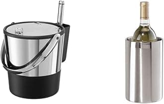 Oggi Insulated Ice Bucket with Lid and Stainless Steel Wine Cooler