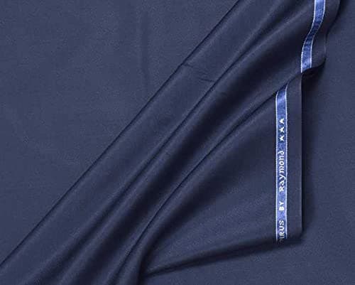 Fabrics Solid Trouser Fabric (Blue,1.2 Meters, Unstitched)