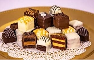 Order Wholesale Chocolate Lovers Petit Fours - Bite Size Frozen Dessert Appetizers (Set of 4 Trays)