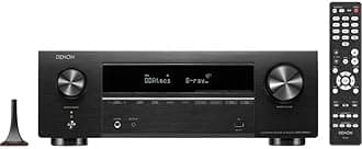 Denon AVR-X1800H 7.2 Channel 8K Home Theater Receiver with Dolby Atmos, HEOS Built-In, and Audyssey Room Correction (Factory Certified Refurbished)