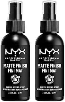 NYX PROFESSIONAL MAKEUP Makeup Setting Spray, Matte Finish, 2.03 Fl Oz (Pack of 2)