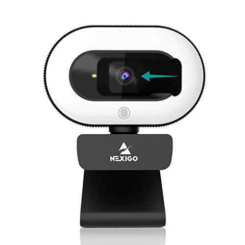 StreamCam N930E with Software, 1080P Webcam with Ring Light and Privacy Cover, Auto-Focus, Plug and Play, Web Camera for Online Learning, Zoom Meeting Skype Teams, PC Mac Laptop Desktop