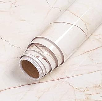 Starlite Enterprises Cream Self Adhesive Wallpaper for Almirah, Door, Cupboard, Fridge, Wall, Tabletop, Floor & Etc Interior & Renovation Project (2 x 25 Feet)