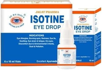- Isotine Eye Drop With 8 Herbs|For Redness|Irritation|Eye Pain|Increased Screen Time Pollution |1 Box(10Ml X 6 Eye Drops)