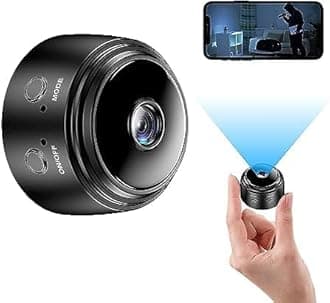 Asleesha WiFi CCTV Security Camera, HD Focus Spy Magnet Mini Secret WiFi Magnetic Live Stream Dark Mode IP Wireless 1080P Audio Video Camera