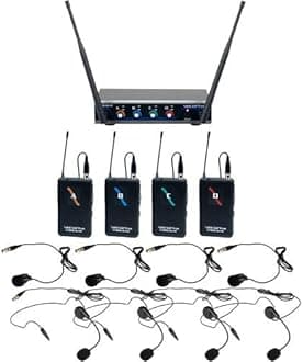 B1 UHF Hybrid Wireless Headset & Lapel Microphone System