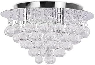 CRYSTA WORLD K9 Crystal Chandelier Modern Light Fixture(Warm White) (Design 19) L12/W12/H12