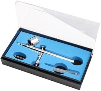 0.2Mm Multifunction Pen Spray Gun For Paint, Tatoo, Makeup & Bakery Use Air Assisted Sprayer (Silver), Air Compressor