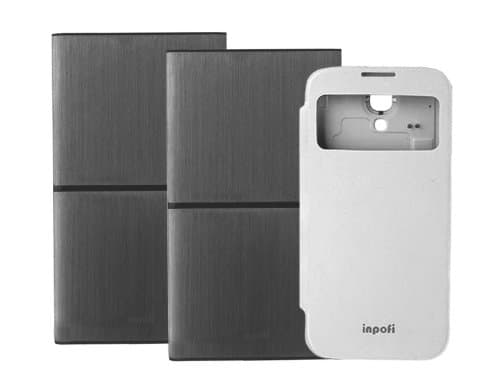 iNPOFi Wireless Charging System Pack A for Samsung Galaxy S4 - Retail Packaging - Charcoal/White