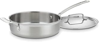 MCP33-24HN MultiClad Pro Stainless 3-1/2-Quart Saute with Helper and Cover Skillet, 3.5-Quart, Sauté Pan w/Helper & Cover