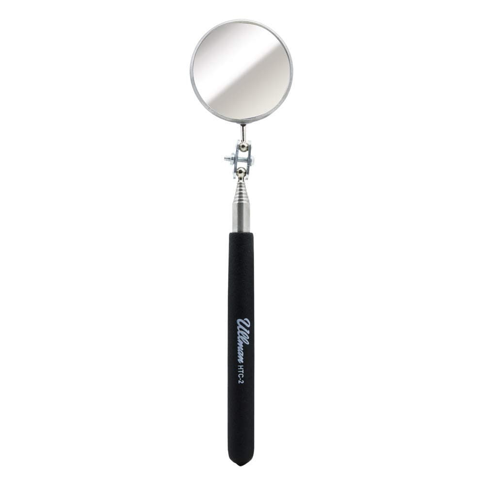 Ullman HTC-2 Pocket Size Telescoping Inspection Mirror with 2.25 inch Round Mirror and Black Handle - Perfect for Mechanics, Contractors, HVAC Technicians, and Trade Professionals