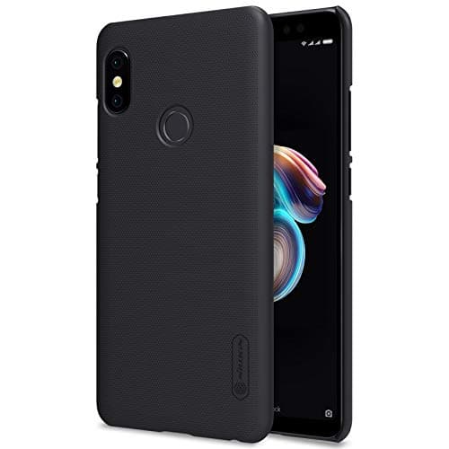 Xiaomi Redmi Note 5 Case China Edition/Redmi Note 5 Pro Case with Screen Protector, PC Ultra Thin Light Slim Fit Case, Non-Slip Salient Point Surface for Excellent Grip Anti-Fingerprint Cover(Black)