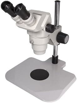 Omano Premium Zoom Stereo Microscope -OM99-V3-6.7x-45x - Binocular - Ergonomic Stainless Steel Pole Stand - LED Ring Light