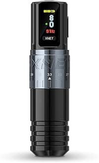 Vipera Adjustable Stroke Tattoo Machine - Wireless Tattoo Gun, Rotary Cartridge Tattoo Pen with 2400mAh Battery Coreless Motor Tattoo Supply for Professional Tattoo Artists & Beginners,Silver