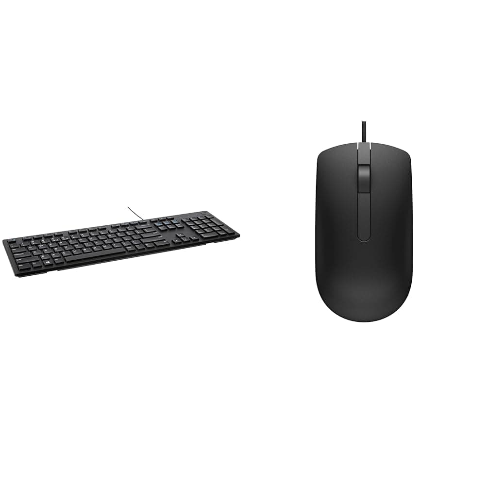 Dell KB216-Black Multimedia Wired Keyboard with USB Interface, Plunger Keys Technology and Chiclet K