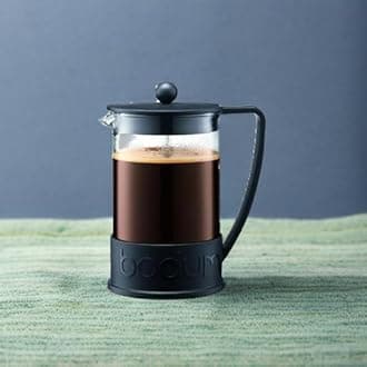 Bodum Brazil French Press 1-Liter 8-Cup Coffee Maker, 34-Ounce, Black 51 Ounce 11030-01US4