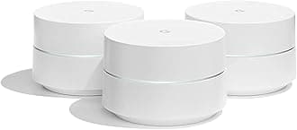 Google WiFi system, 3-Pack - Router Replacement for Whole Home Coverage (NLS-1304-25),White