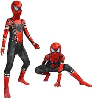 GUSTAVE® Spiderman Costume Set for Kids, 3D Prints Spider Man Bodysuit, Super Hero Cosplay for 3-12 Years Boys Girls, Party Halloween Christmas Gifts