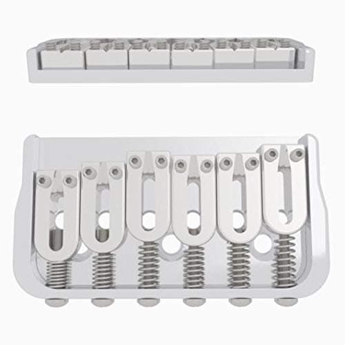 Hipshot 6 String Fixed Guitar Bridge in Chrome - .125"