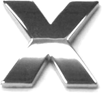 Chrome Letters Digits Numbers Signs Self Adhesive 3D Emblem Decal Badge Sticker for Car Van Home Decor - Letter X