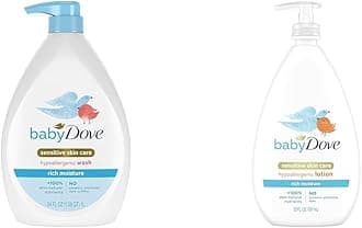 Baby Dove Sensitive Skin Care Baby Wash Rich Moisture For Baby Bath Time Tear-Free & Sensitive Skin Care Body Lotion For Delicate Baby Skin Rich Moisture