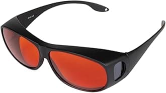 Teravan Somnus I Blue and Green Wavelength Blocking OTG Fitover Glasses, Premium Nylon Lenses, Strong Polycarbonate Frame - Reduce Eyestrain and Improve Sleep Quality