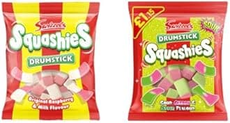 Squashie Drumstick Soft Candy Chews – 2-Pack BUNDLE | Vareity of flavours | Imported from UK – Pick Your Favorite Flavours (Squashie Drumstick Soft Candy Chews – Cherry & Apple + Original – 2 Pack – Imported from UK)