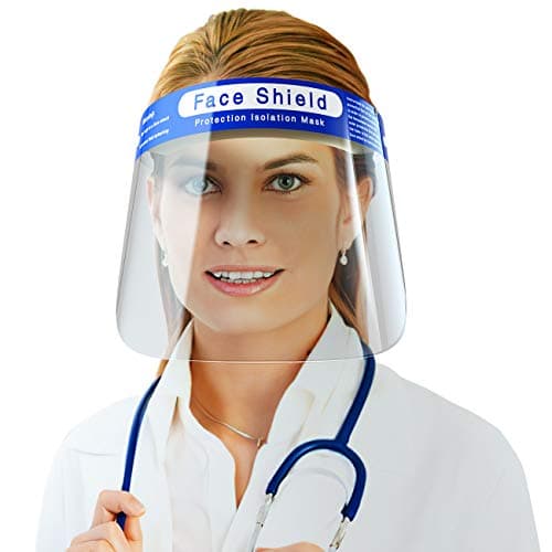 5 PCS Face Shields,Anti-Dust Full Face Protective Mask with Eye & Face Protection, Anti-Spitting Splash Face Mask for Women Men