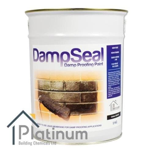 Wall Floor and Damp Proof Paint Water PROOFING Liquid DPM Black 5K Professional Quality (Mainland UK DELIVERY ONLY)