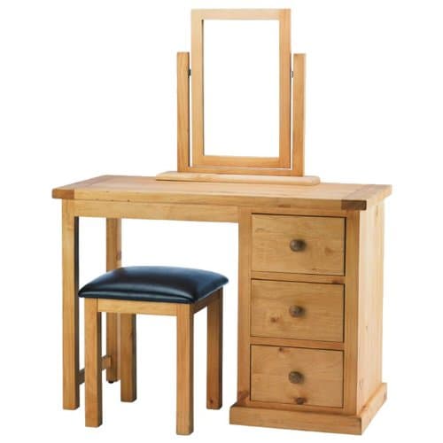Chunky Solid Pine Dressing Table Set - Furniture
