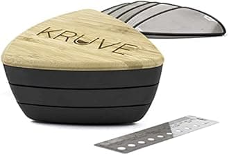 Kruve Sifter BASE Coffee Grind Sieve Set, 5 Sieves to Measure, Calibrate & Refine Coffee Grinds – Durable Aluminum & Stainless Steel, Customizable for Precise Brewing, Bonus Brewler Tool – Black