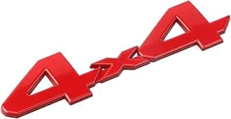 1PC Metal Car 4x4 Emblem,HUAPX 3D RED Chrome Badge Decal Sticker Compatible with 4RUNNER Tundra Tacoma Rear Tailgate Tail Gate Door Truck SUV Pickup(Red)