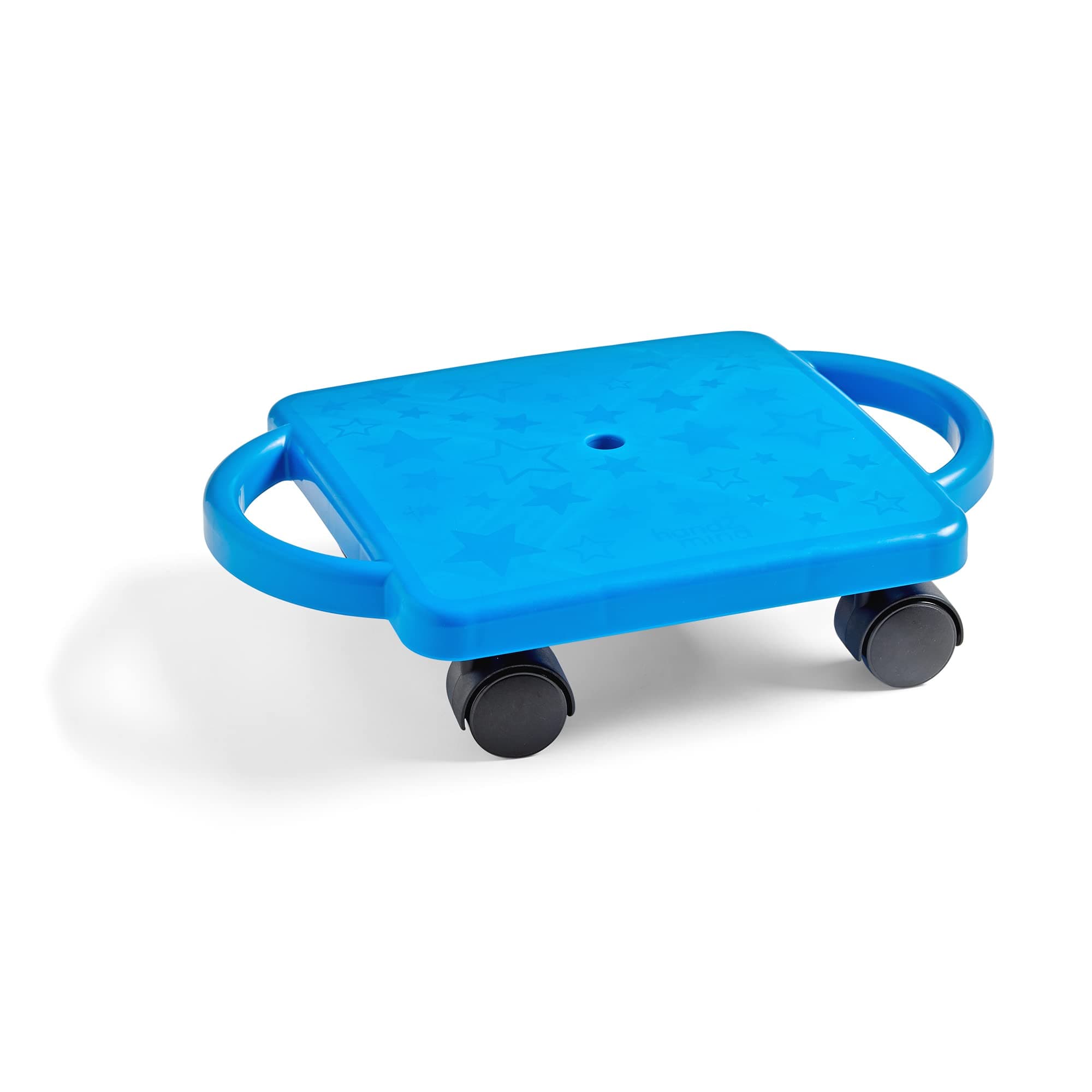 Blue Indoor Scooter Board with Handles, Sit Down Floor Scooter, Gym Activities for Kids, Indoor Sport Recess Games, Physical Education Equipment, Gross Motor Toys
