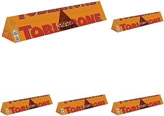 Toblerone Orange Twist Chocolate Bar, Swiss Chocolate with Honey and Almond Nougat, Treat for Sharing or Christmas Gifting 360 g (Pack of 5)