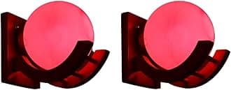 ONECYA ROYAL FANCY Traditional Indoor Wall Light Brown Color Globe Shape E27 Holder Upto 100-Watts Made in India (Bulb Not Included) Pack of 1(Wood) (Color Pink, 2)