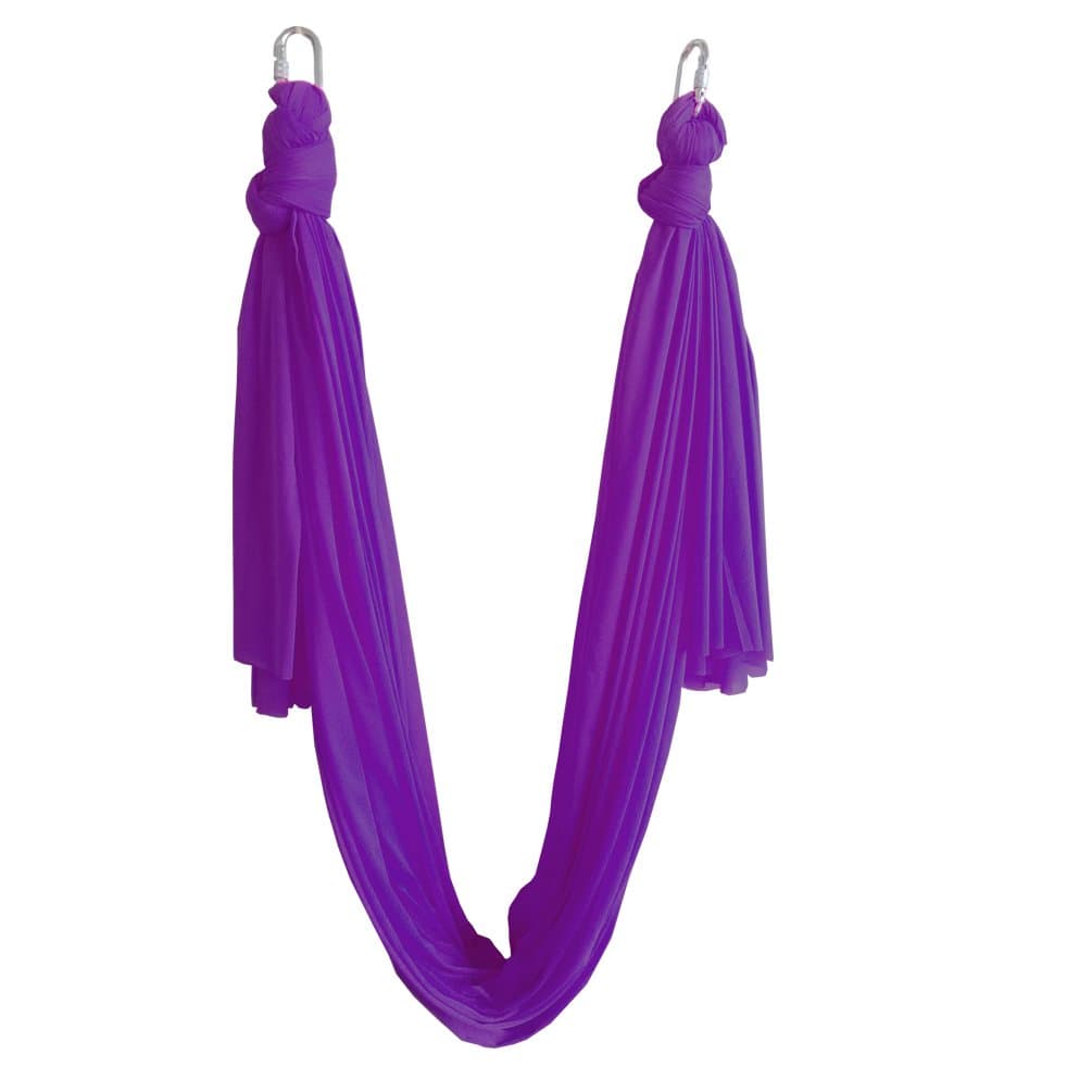 Wellsem 5.5yard Decompression Hammock Inversion Gravity Aerial Traction Yoga Gym Swing Hanging with Carabiners for Home & Outsides Sports to Shape Body