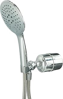 Crystal Quest Luxury Handheld Shower Power Filtration System - Chrome - BPA Free | 1.25-2.5 GPM | Reversible Cartridge | Great for Dechlorination