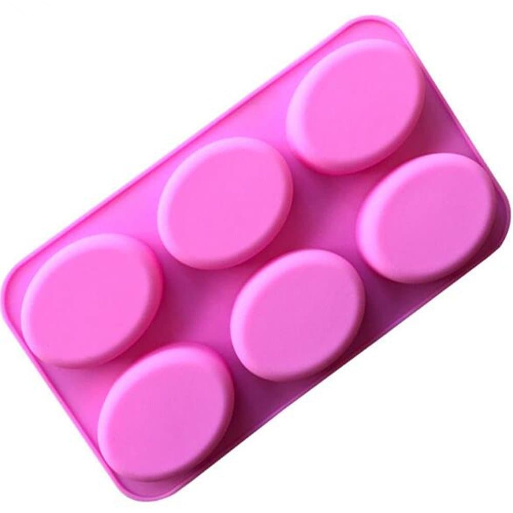 6 cavity silicone handmade soap mold silicone cake mold baking mold round silicone mold